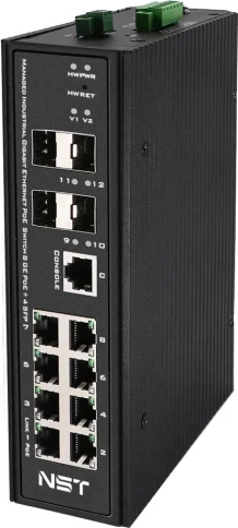 Промышленный управляемый (L2+) HiPoE коммутатор Gigabit Ethernet/ Пром фото 4