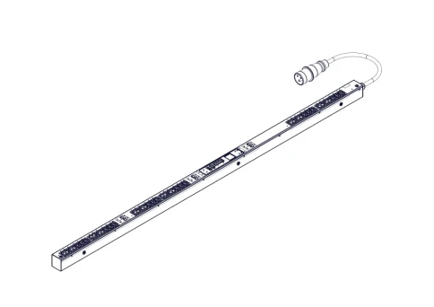 БРП Uniprom, управляемый, 0U, 400В, 3Ф, 16A, 36xC13 6xC19, 3м кабель, фото 2