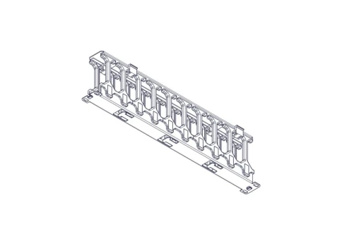 Horizontal cable organizer Systeme Electric, Excelente series, 1U, pla фото 7