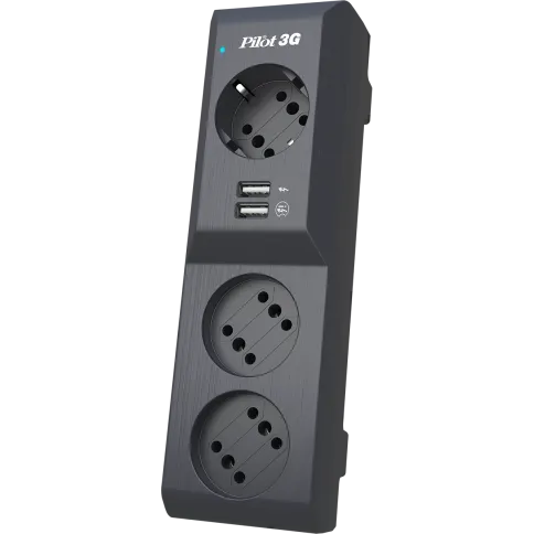 Сетевой фильтр/ Surge protector Pilot 3G 3xGP euro outlets, 10А/2.2кВа фото 2