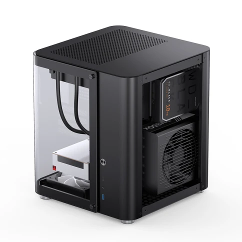 Корпус без блока питания/ Case JONSBO TK-1 Black 2.0, Mini-Tower, no f фото 12