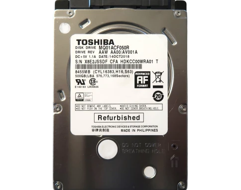 Жесткий диск/ HDD Toshiba SATA3 500Gb 2.5" 7200 16Mb OFFICIAL... фото 1