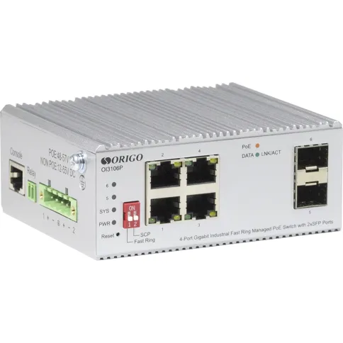 Коммутатор/ Managed L2 Industrial Fast Ring Switch 4x1000Base-T PoE, 2 фото 2