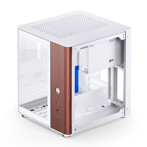 Корпус без блока питания/ Case JONSBO TK-0 White, Desktop SFF, TG, no фото 11