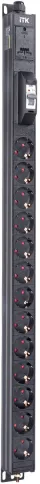 ITK BASE PDU PV0111 19U 1ф 16А 13SCHUKO 2,6м SCHUKO фото 1