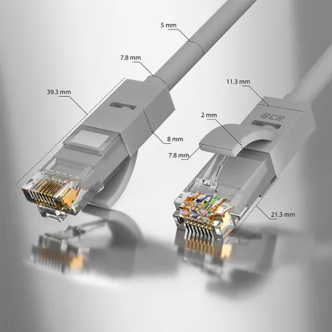Greenconnect RJ45(m) - RJ45(m) Cat. 5e UTP  8м серый фото 4