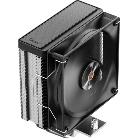 Кулер для процессора/ CPU Cooler Ocypus Delta A40 Elite BK (220W, 4-pin PWM, 156.7mm, Al/Cu, 4x6mm, 1x120mm, 73CFM, 29dBA, 2000RPM, S: 1851/1700/1200/115X, AM5/AM4, black) фото 1