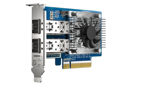 Сетевая карта/ QNAP QXG-25G2SF-CX6 Dual Port 25 GbE SFP28 PCIe Gen4 x8 фото 4