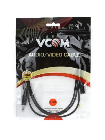 VCOM mini jack 3.5 mm (m) - mini jack 3.5 mm (f) 1.5м фото 3