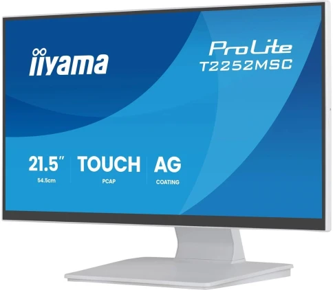 Монитор Iiyama 22" ProLite T2252MSC-W2AG белый IPS LED 5ms 16:9 HDMI M фото 4