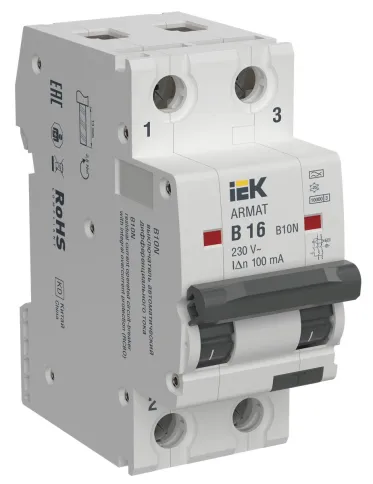 ARMAT АВДТ B10N 2P B16 100мА тип A IEK фото 1