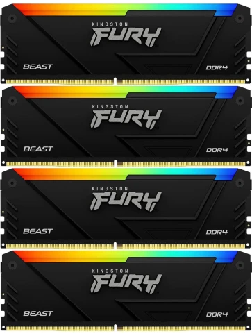 Память оперативная/ Kingston 32GB 3600MT/s DDR4 CL17 DIMM (Kit of 4) F фото 1