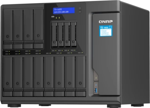 Сетевое хранилище без дисков/ SMB QNAP TS-1655-8G NAS 16-Bay (12x 3.5" фото 6
