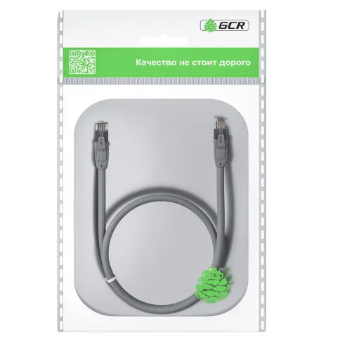 Greenconnect RJ45(m) - RJ45(m) Cat.6 UTP  0.5м серый фото 1