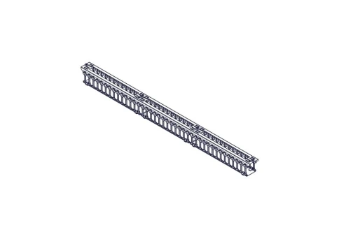 Systeme Electric vertical cable manager, Excelente series, plastic fin фото 2