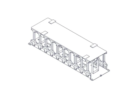 Horizontal Cable Organizer Excelente Series 3U Plastic Fingers фото 3