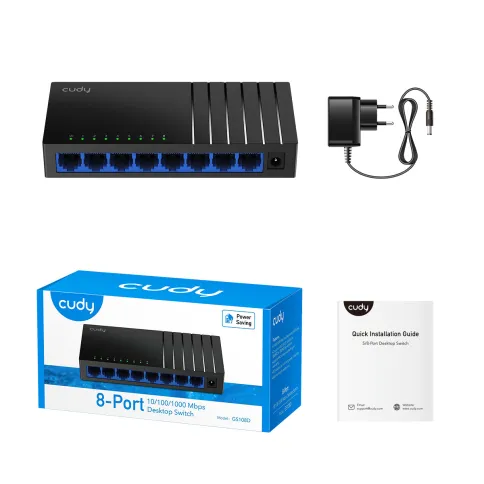 Коммутатор/ 8-Port Gigabit Desktop Switch, 8 10/100/1000M RJ45 Ports, фото 3