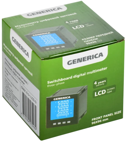 Мультиметр цифр. щит. 3-ф. RS-485 96х96 LCD GENERICA фото 1
