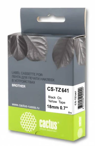 Картридж ленточный Cactus CS-TZ641 TZe-641 черный для Brother 1010/ фото 1