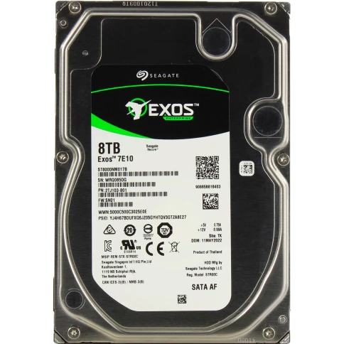 Жесткий диск/ HDD Seagate SATA 8Tb  Exos 7E10  7200 6Gb/s 256Mb 1 year фото 1