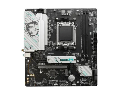 Материнская плата/ MB MSI AMD B650 sAM5, 2xDDR5(128GB), HDMI 2.1/DP, 1xPCIe 4.0x16, 1xPCIe 3.0, 1xLAN (2.5GbE), Wi-Fi, BT, 4xSATA 6Gb/s, 2xM.2, 1xUSB-C, 3xUSB 3.2, 2xUSB 2.0, mATX фото 1
