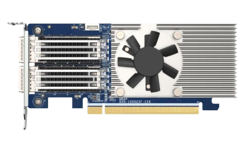 сетевая карта/ QNAP QXG-100G2SF-CX6 Dual Port 100 GbE SFP28 Network Ca фото 5