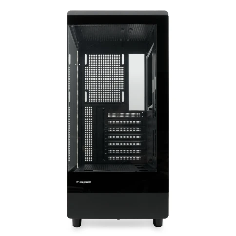 Корпус без блока питания/ Case HSPD F510, Panoramic Mid Tower, Black, фото 2