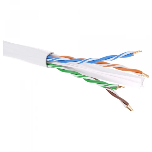 Кабель информационный U/UTP категория 6 4х2х23AWG(0,55мм) 305м (медь) нг(А)-LSLTx solid белый DKC фото 1
