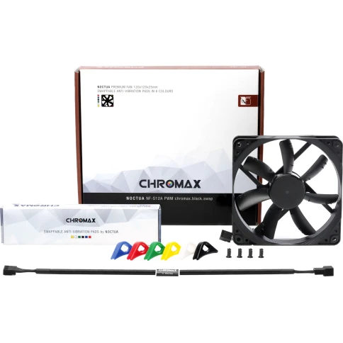 Кулер для корпуса/ Case Cooler Noctua NF-S12A PWM chromax.black.swap (120x120x25mm,... фото 3