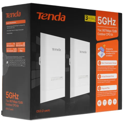 Точка доступа/ Tenda OS3 (2-pack) Наружная точка доступа (комплект 2 ш фото 9