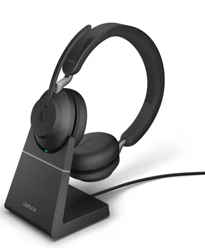 Jabra Evolve2 65 - USB-A MS Teams Stereo with Charging Stand фото 1