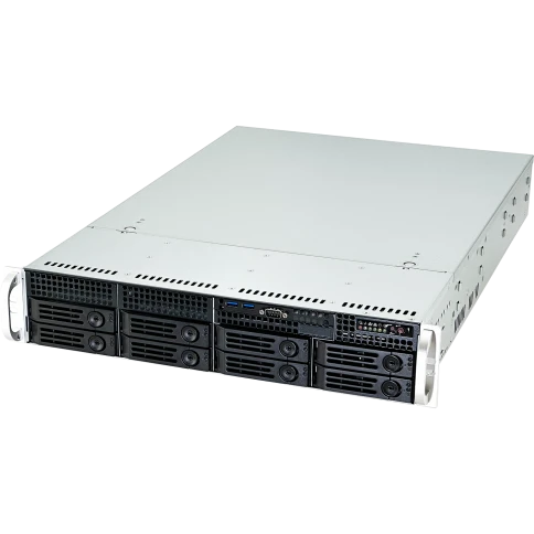 Серверный корпус/ 2U chassis; ATX, Micro-ATX, Mini-ITX MBs; 8 x 3.5''h фото 1