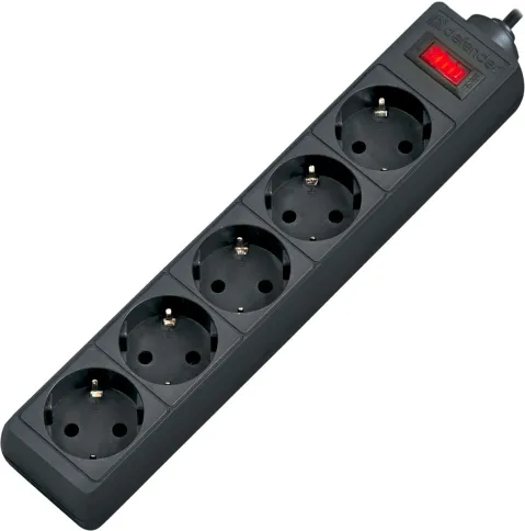 Defender ES 3 Black (3 м, 5 розеток) фото 1