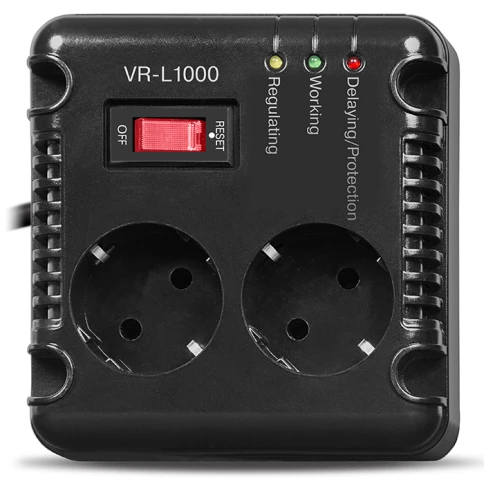 Стабилизатор SVEN VR-L1000, релейный, 320вт, 184-285в, 2 евророзетки, фото 2
