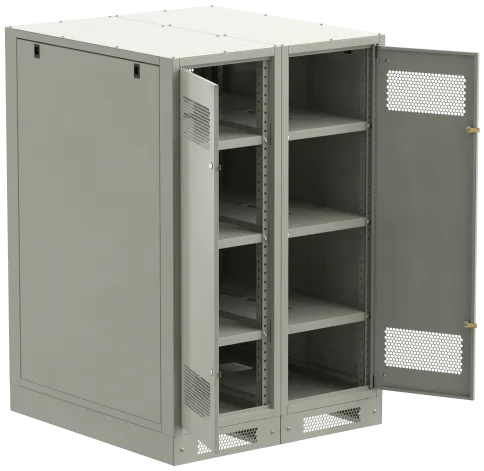 ITK LINEA B Шкаф (пустой) 1350х900мм дверь двуст. мет. сер. фото 1