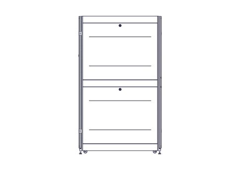 Systeme Electric mounting cabinet, Uniprom series, 42U-750/1200, 4pcs фото 9