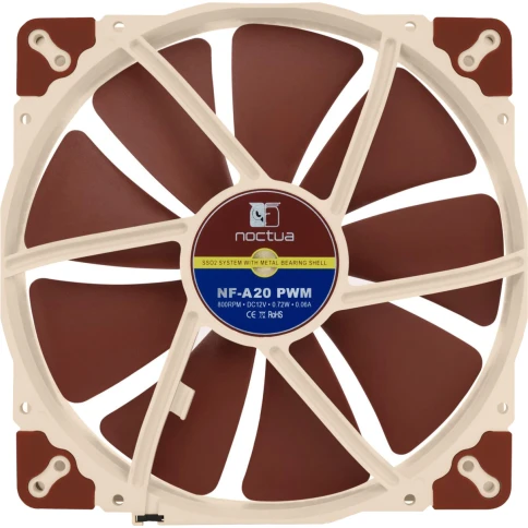 Кулер для корпуса/ Case Cooler Noctua NF-A20 PWM (200x200x30mm, 4-pin... фото 3
