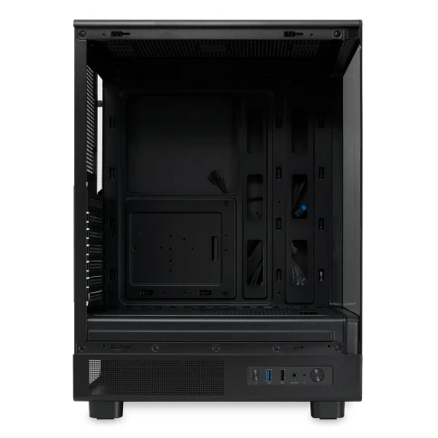 Корпус без блока питания/ Case HSPD F510, Panoramic Mid Tower, Black, фото 4