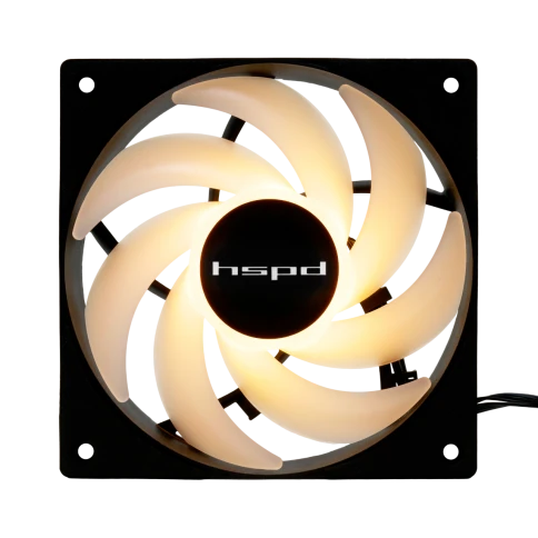 Кулер/ Case Cooler HSPD M1 Black (120x120x25mm, 4-pin PWM, ARGB, 57.56 фото 1