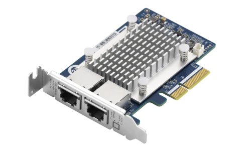 Сетевая карта/ QNAP QXG-5G2T-111C PCIe Gen3 x2, Dual-port 4-speed 5 Gb фото 1