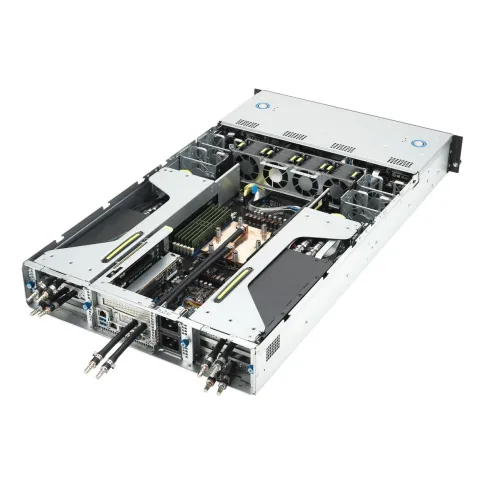 Серверная платформа/ ASUS ESC4000A-E12-SKU1, 2U GPU, 1 x SP5 LGA6096 EPYC 9004 (400W), 12DIMM DDR5, 2 x 2.5" SATA/SAS*/NVMe + 2 x 3.5" SATA/SAS*/NVMe + 2 x 3.5" SATA/SAS*,2 x GbE LAN (I350), 1+1 2600W фото 6