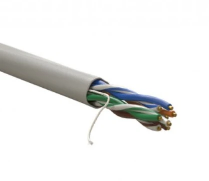 Кабель информационный U/UTP категория 5е 4х2х24AWG(0,48мм) 305м (медь) LSZH нг(A)-HF solid серый WRLine фото 1