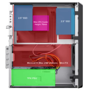 Корпус с блоком питания 230W/ Case Foxline FL-1004-TFX230B-85 mATX cas фото 6