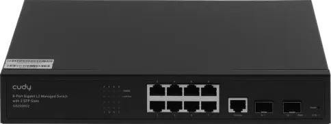 Коммутатор/ 8-Port Layer 2 Managed Gigabit Switch with 2 Gigabit SFP S фото 3
