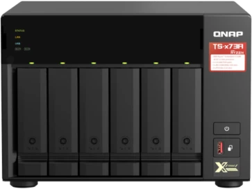 Сетевое хранилище без дисков/ SMB QNAP TS-673A-8G NAS, 6 trays 3,5"/2, фото 1