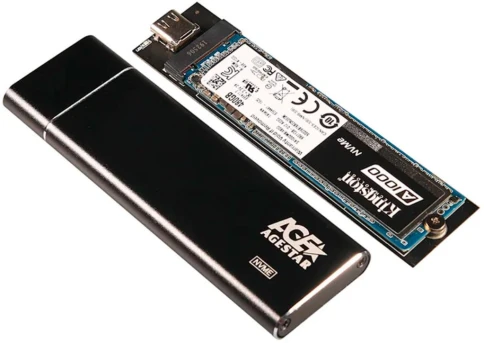 Внешний корпус SSD AgeStar 31UBNV5C NVMe USB3.2 алюминий черный M2... фото 4
