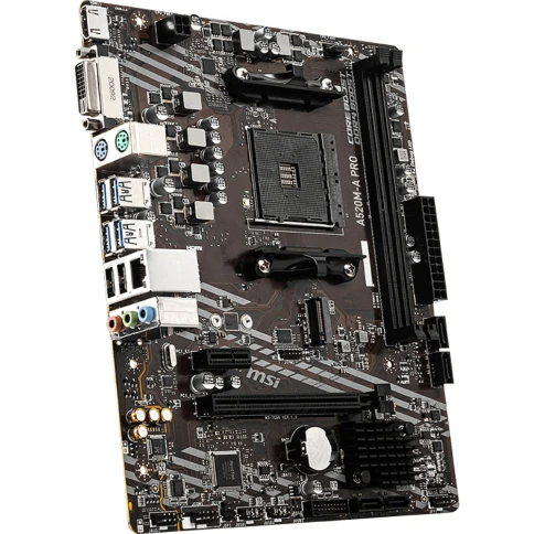 Материнская плата/ MB MSI AMD A520 sAM4, 2xDDR4(64GB), DVI-D/HDMI 2.1, фото 4