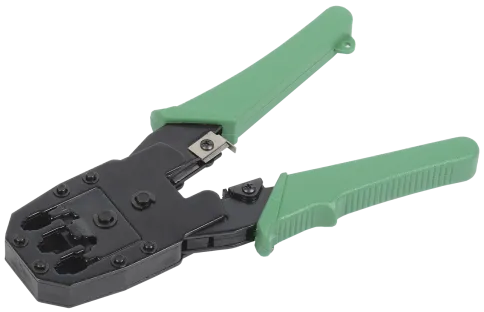 ITK Инструмент обжим. для RJ45 RJ12 RJ11 ручка ПВХ зеленый фото 1