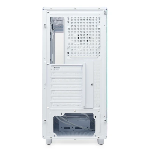 Корпус без блока питания/ Case HSPD F510, Panoramic Mid Tower, White, TG, 0.5 SPCC, 3x120mm ARGB (FNW010) ATX, mATX, mITX 180/280/160mm 1x2.5", 1x3.5", 7xPCI 2xUSB-A 3.0 356x218x467mm фото 5