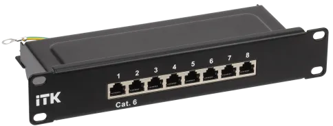 ITK 1U патч-панель кат.6 STP 8 портов 10"" Dual IDC фото 1